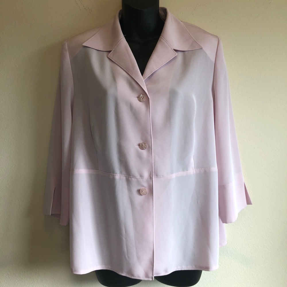 Lucia Pink Blouse 3/4 Sleeve Size 12 BNWOT